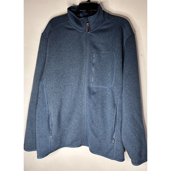 Orton Brothers Men's Blue Lightweight Sweater Fleece Jacket Size Large - Picture 6 of 8